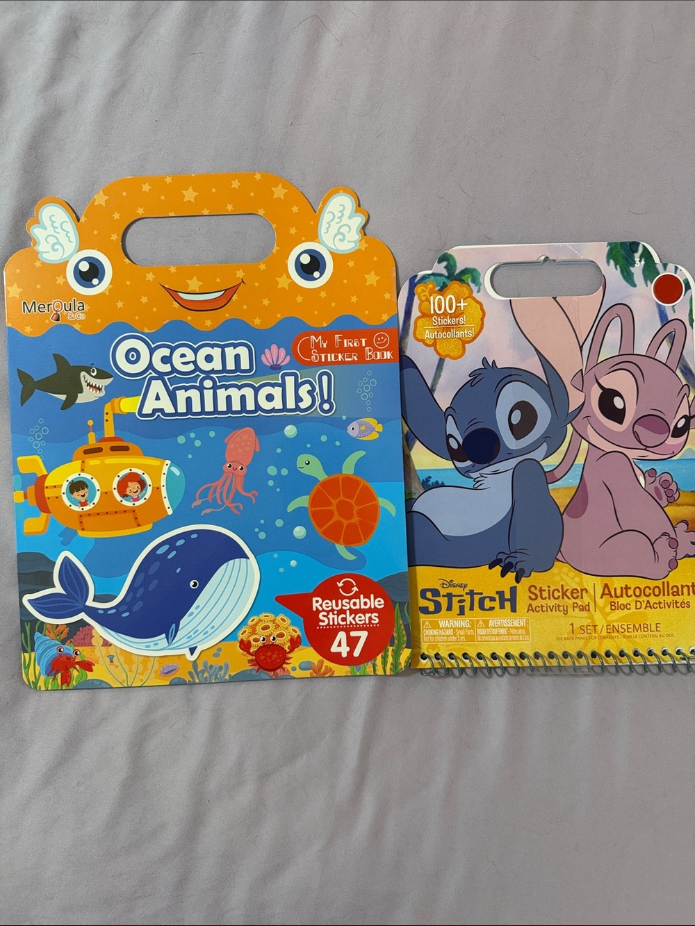 Ocean Animals Reusable Sticker Book - Blue & Orange by
